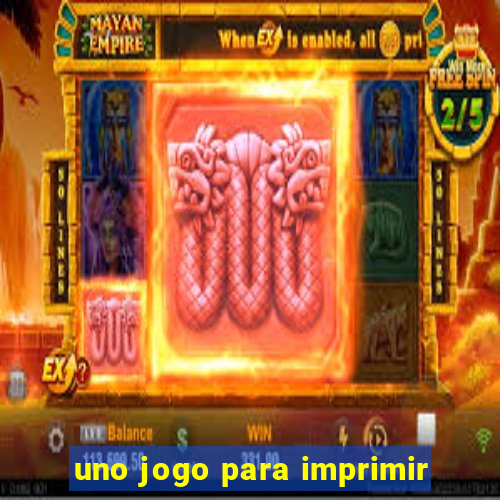 uno jogo para imprimir